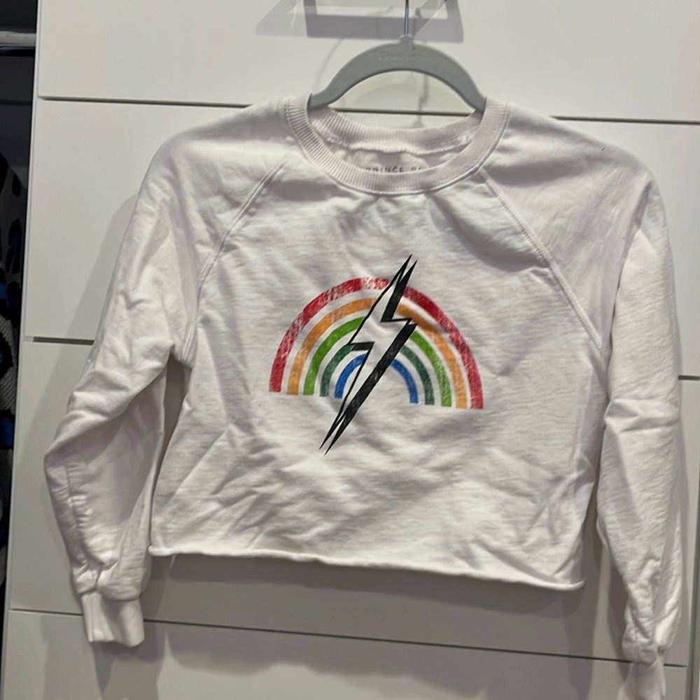 Never worn girls cropped sweat shirt